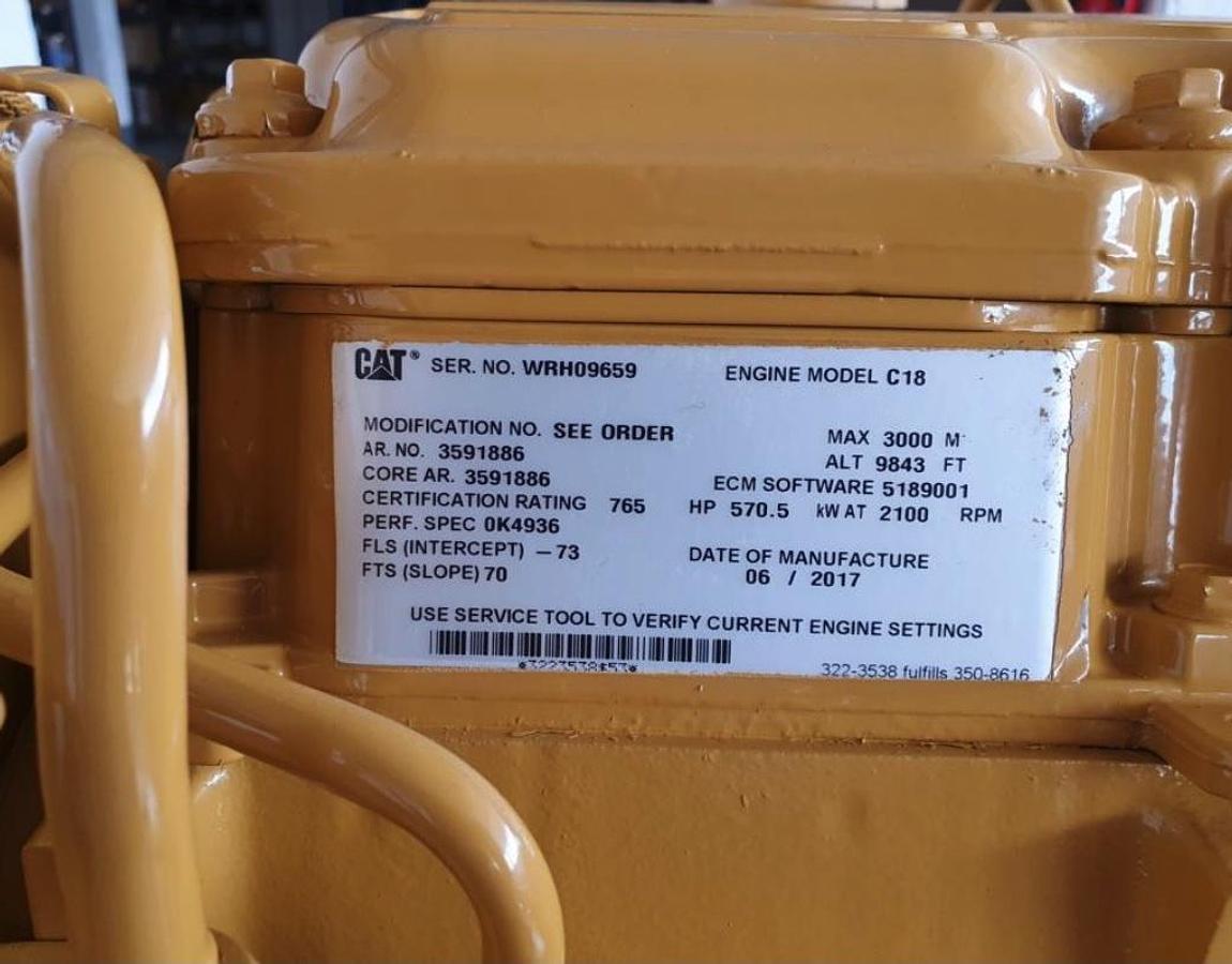 Used 765HP CATERPILLAR C18 DIESEL ENGINE