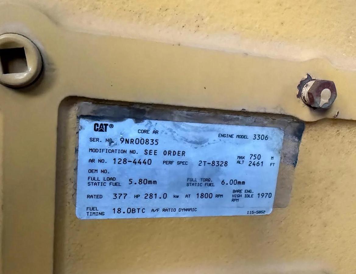 Used 1996 Caterpillar 3306B Diesel Generator