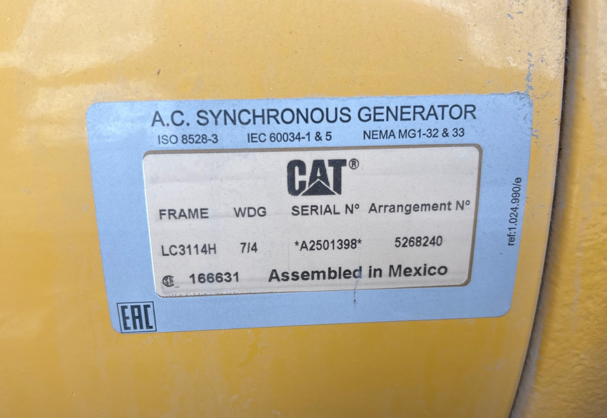 Used 2018 Caterpillar XQ125 Diesel Generator