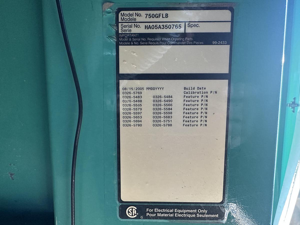 Used 2005 CUMMINS 750GFLB STATIONARY NATURAL GAS GENERATOR