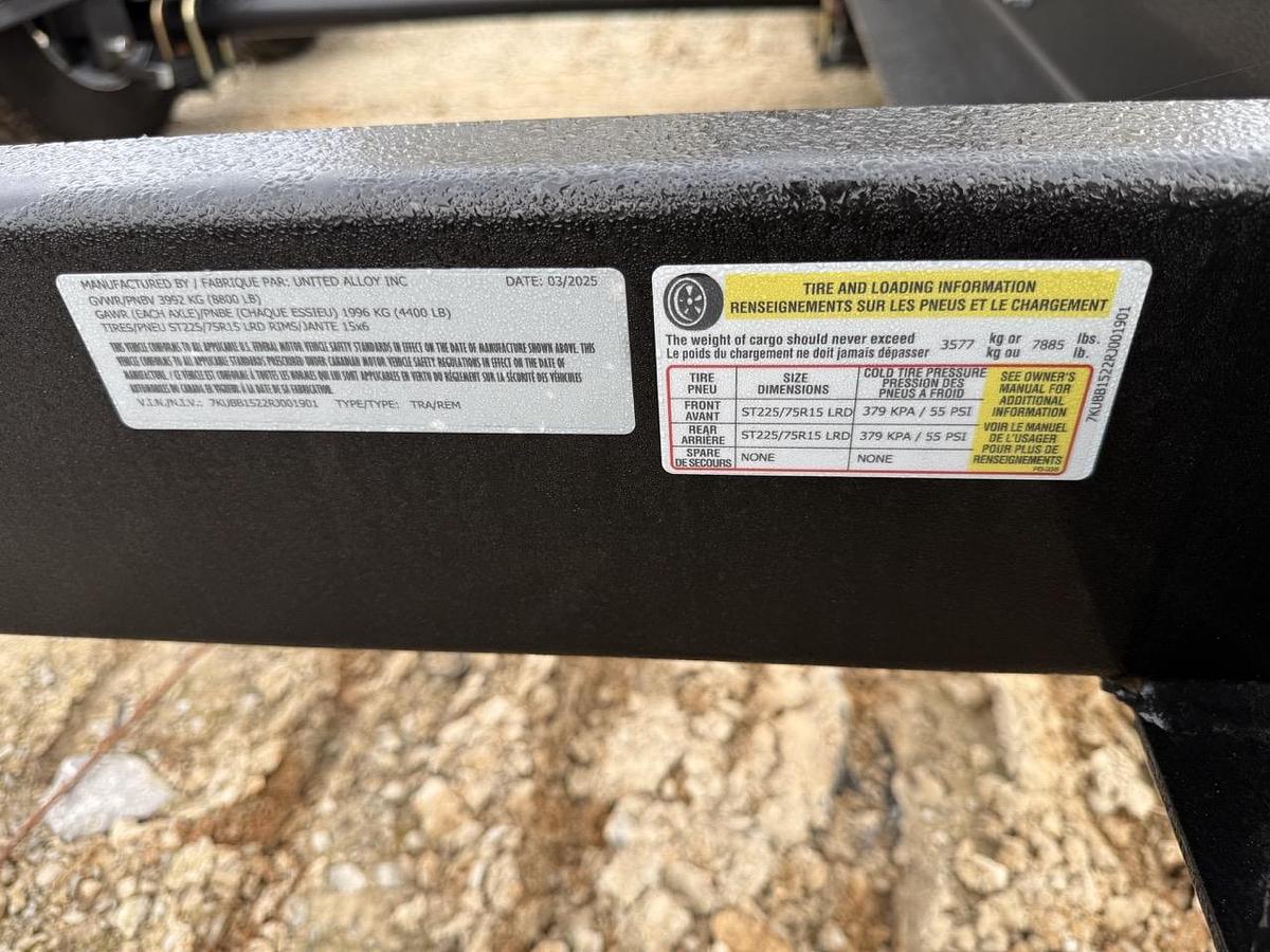 Used New 2025 United Alloy XQ125 Trailer