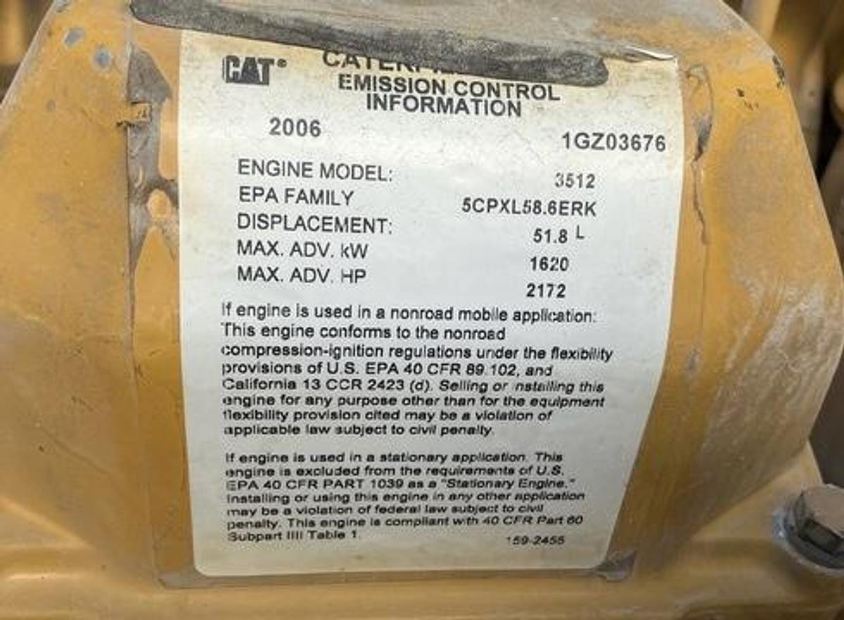 Used 2006 Caterpillar XQ1500 Diesel Generator