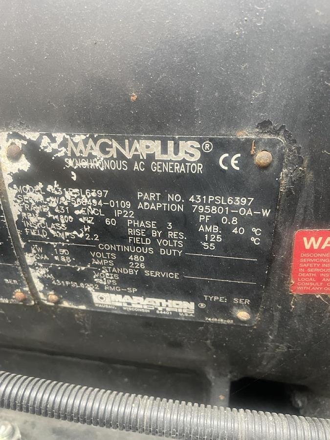 Used 2016 Caterpillar APS150 Diesel Generator