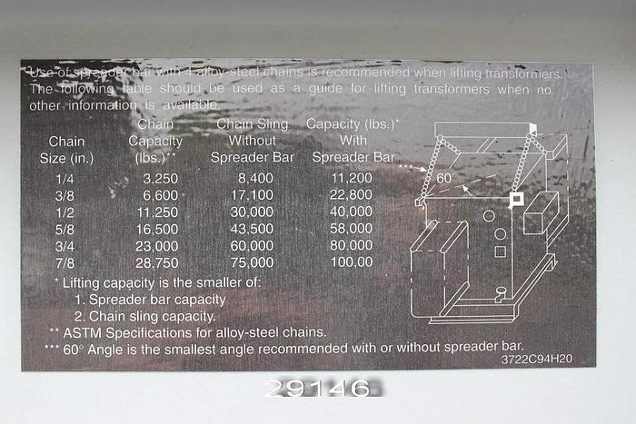 Used Abb  Three Phase Transformer #29146