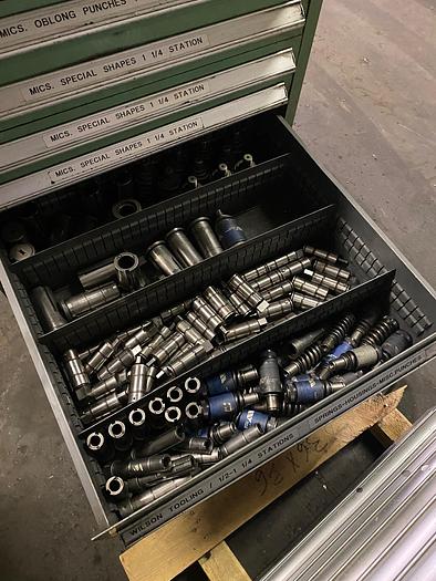 Used Wilson Tool Assortment of Punches, Punch & Guide Assemblies, Guides, Springs & Dies