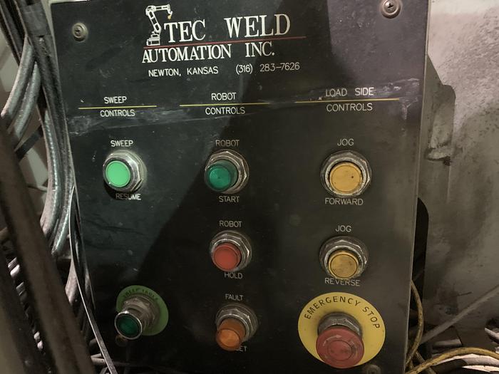 Used TEC WELD ROBOTIC DUAL TRUNION WELDING CELL WITH 2 FANUC ARCMATE 120iB'S