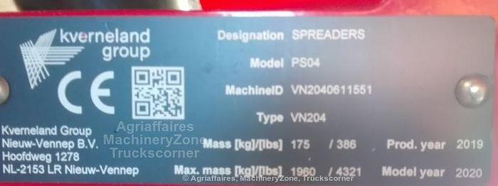 Vicon Spandisale / spandiconcime a pendolo PS954