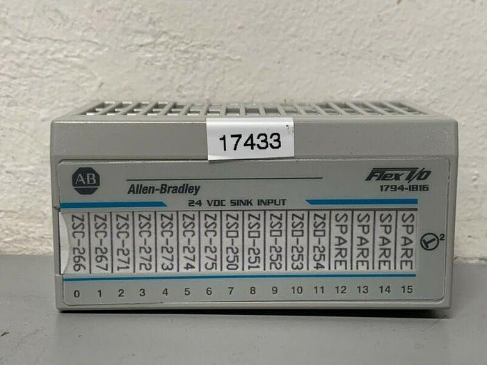 Used Allen-Bradley 1794-ASB Flex I/O Rio Adaptor w/ 1 Allen-Bradley 1794-IB16 Modules
