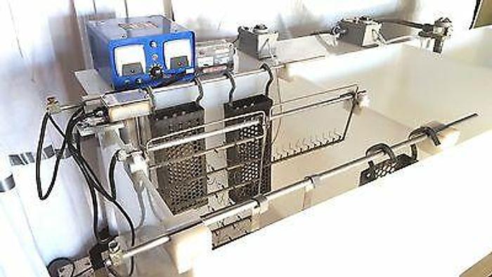 Plating Line with heaters thermostats rinse tanks rectifiers gold silver copper