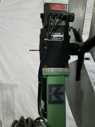 Used Rapid Motorized Double Reel paper Inter-Leaf Stock Coiler Payoff Stamping Feed