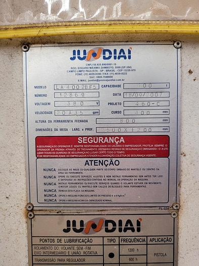 Usado Prensa Jundiaí Freio-Fricção LA400 2B F5