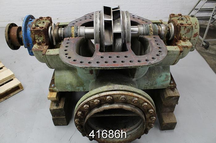 Used Sulzer ZUU-50 Double Suction Fan Pump, 20x24, Stainless Steel #41686