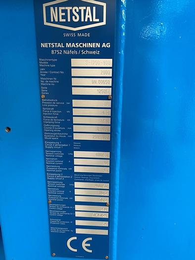 Used 2000 Netstal Synergy S-1750-900 Moulding Machine
