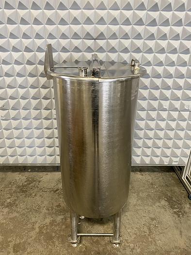 Used Stainless Steel  200 Liter Mixing Tank w/ 1 1/2" Sanitary Fitting Bottom Drain