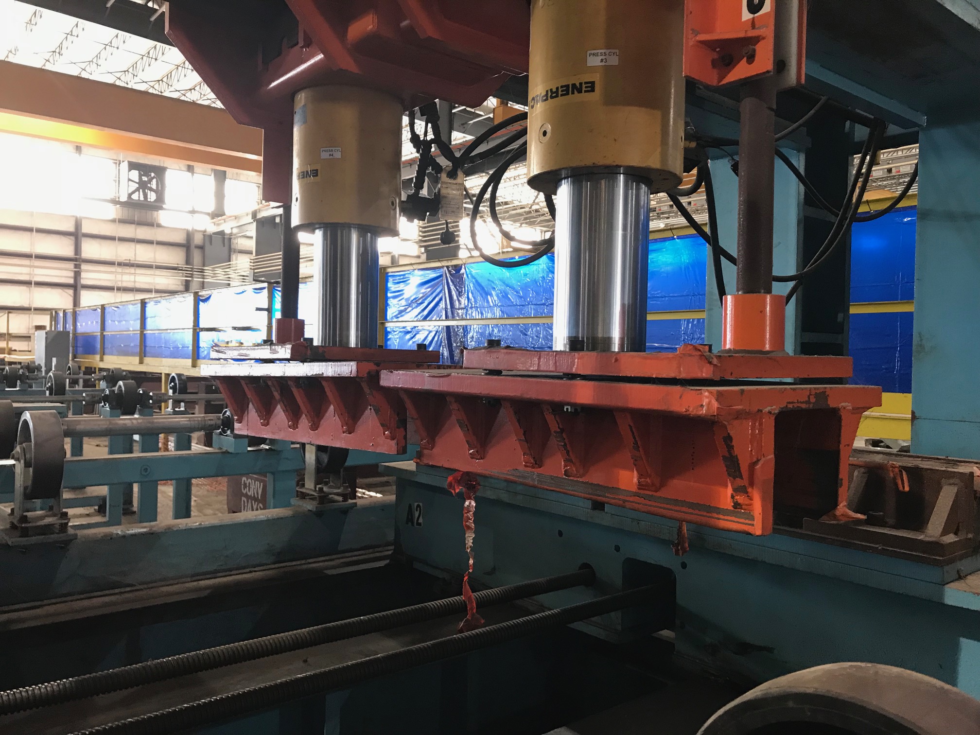 Used 320 Ton Easom / Enerpac  Hyd. Straightening / Dishing / Panel Press