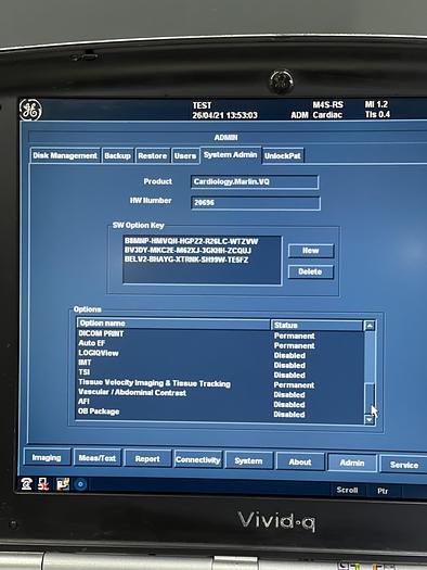 Gebraucht GE Vivid q Ultraschallgerät auf Vivid i Trolley mit 2 Sonden und EKG Kabel