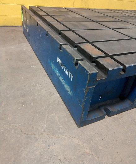 Used 84" X 160" X 17" H T-SLOTTED LAYOUT TABLE / RISER PLATE