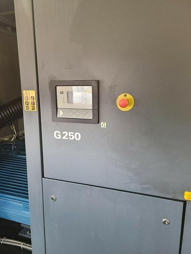 Refurbished Atlas Copco G250 300 hp. 460v Yr. 2016 Rotary Screw Air compressor warranty