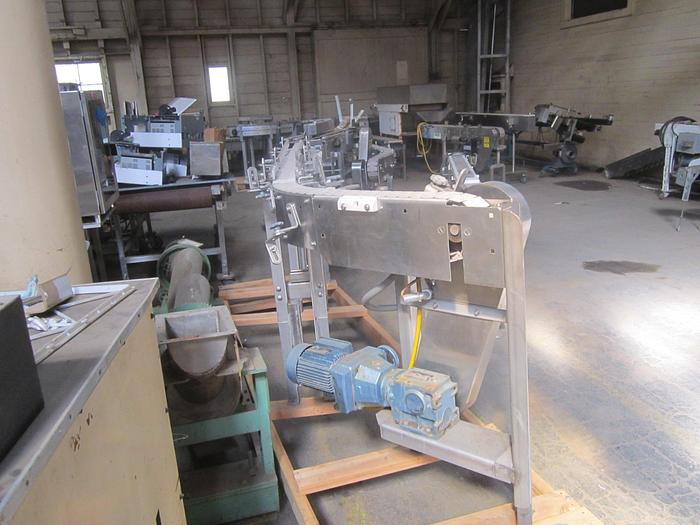 Used Conveyor, Belt, 3" x 9', S/st, 0.75 Hp, 30 Degree Turn, #C739206