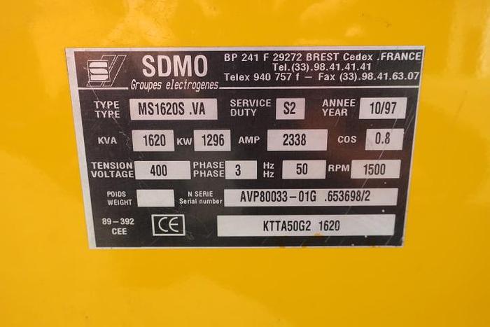 D'occasion 1997 Cummins KVA: 1620