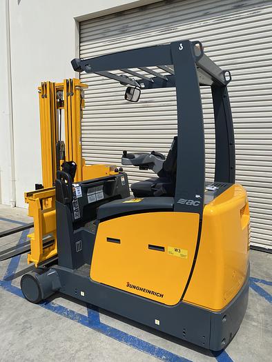 Used Jungheinrich  EFX 413 Electric Forklift Front Seat/tri-Lateral Stacker w/ Charger