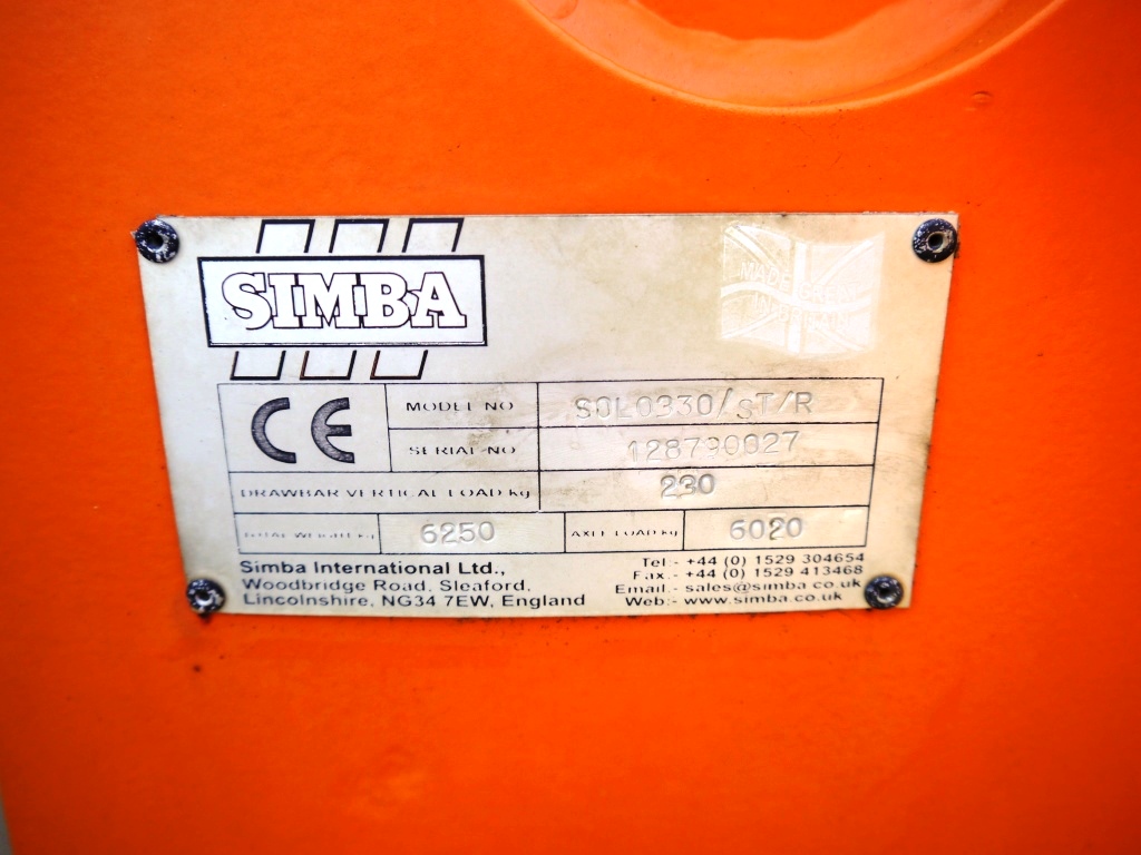 Used Simba Solo 330ST Cultivator