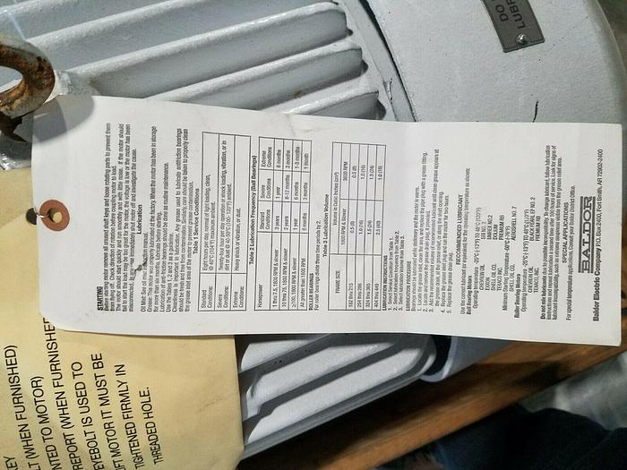 Used Baldor E-Z Kleen Plus IP56 40 HP Electric Motor 3560 RPM CLEAN ROOM Pharma