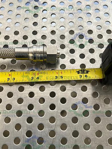 Used 35" Stainless Steel Braided Hose w/ 1/2" NPT Fittings