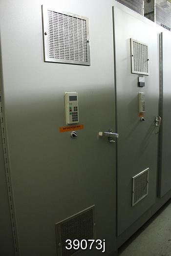 Used LG Industries Plain Press, 1200 PLI Balanced at 2500 FPM, Blind Drilled Press Rolls, 118" Face, 32" Diameter #39073