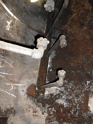 Used Tank, 1,600 Gallon, 316 Stainless Steel, 60" x 11', Carbon Steel Legs #S742089