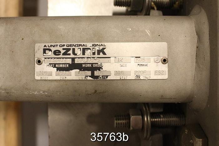 Used Dezurik 12" Hand Operated V-Port Knife Gate Valve #35763