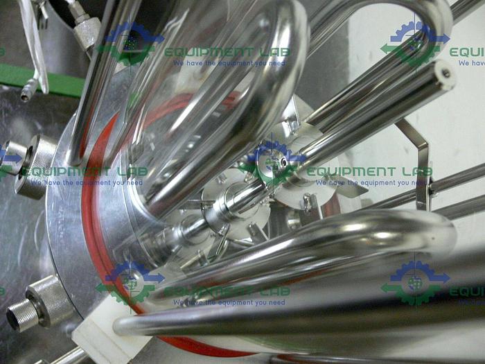 Used Braun 880 141/0 13.7L 1.3 bar 124C Schott Gerate Glass Bio Reactor + .75kW Motor