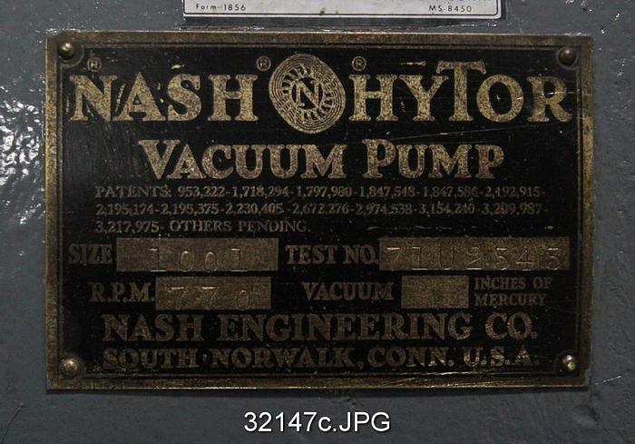 Used Nash CL 1001 Vacuum Pump #32147