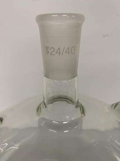 Used Heatex Scientific 10 Liter Round Bottom 3-Neck Laboratory Glassware 24/40 45/50