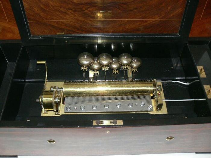 Used *RARE* ANTIQUE MUSIC BOX by Nicole Freres GENEVE w/ Dove Strikers  Circa 1875