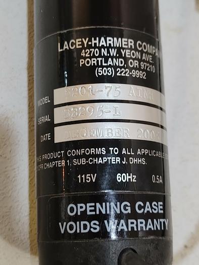 Parts Only Lacey - Harmer Company Laser Model: 8201-75 AINH Serial: 3329 5-l (110)