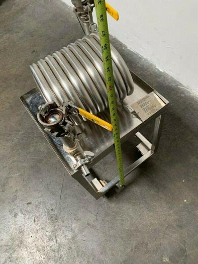 Used Exergy Incorporated 00644-3 Stainless Steel Heat Exchanger on Rolling Cart