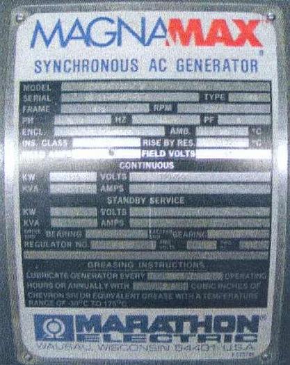 Used Synchronous AC Generator
