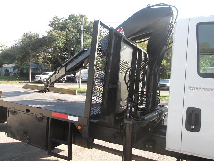 Used 2008 International 4300 Flatbed Crane Truck