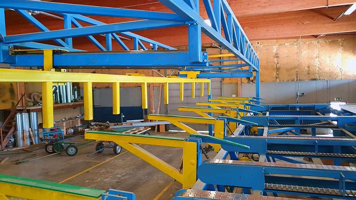 Used Hundegger K2-4 BHF joinery line  for log house production
