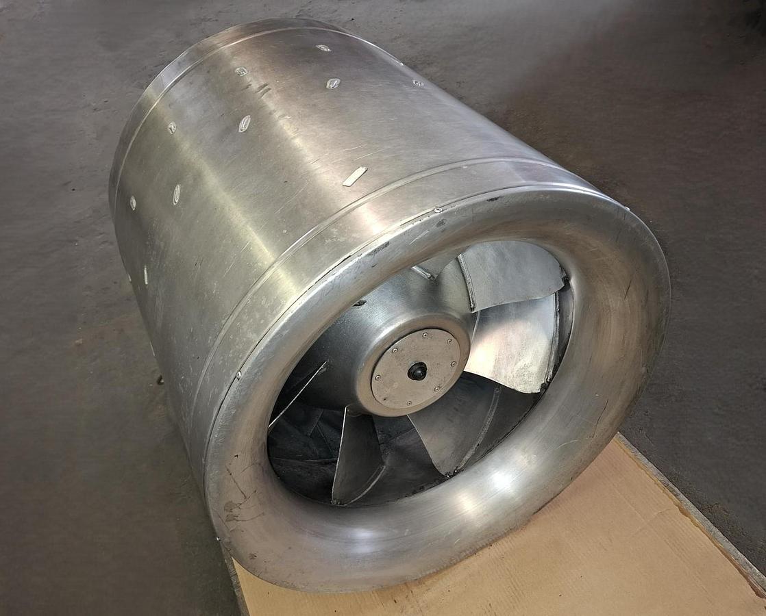 Gebraucht Hochdruck Rohrventilator aus Alu, AD710mm, TDE 500 D4, Ruck, gebraucht