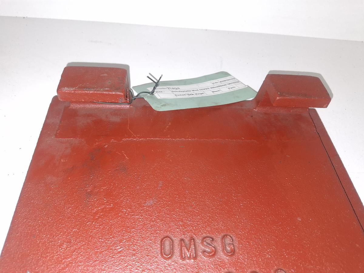Schutzplatte für OMSG Strahlanlage, Guss, UN 10332, 350x250mm, OMSG, neuwertig