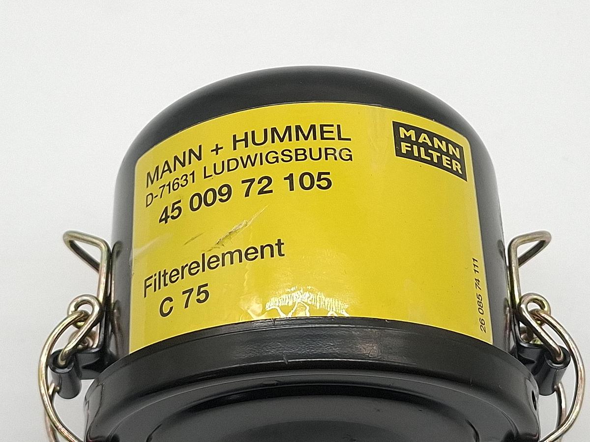 Kompletter Luftfilter + 3 Filtereinsätze, 45 009 72 105, C75, Mann + Hummel, neu
