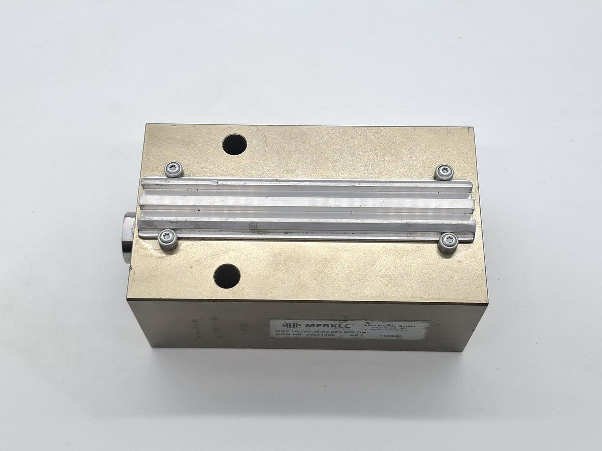 Doppeltwirkender Hydraulikzylinder, MBZ 160.40/25.03.201.075 OM, Merkle, neuwertig -60%