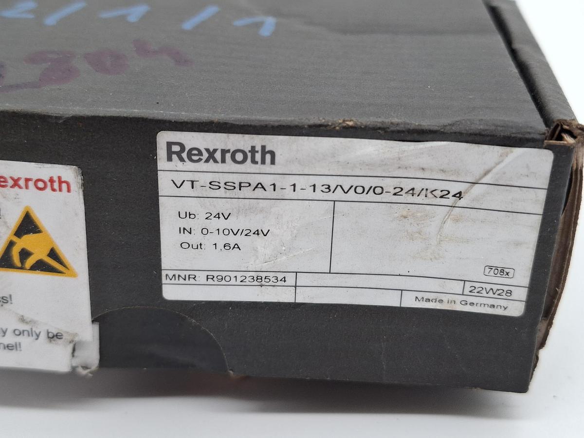 Ventilverstärker, R901238534, VT-SSPA1-1-13/V0/0-24/K24 Rexroth, neu