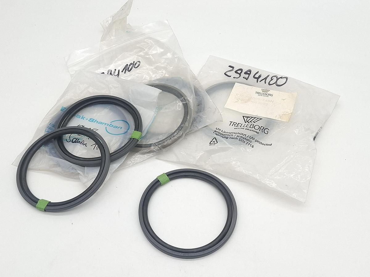 4 Stück Kolbendichtung für d100mm, 84,5/100x6,3, PT0301000-T46N, Trelleborg, neuwertig -60%