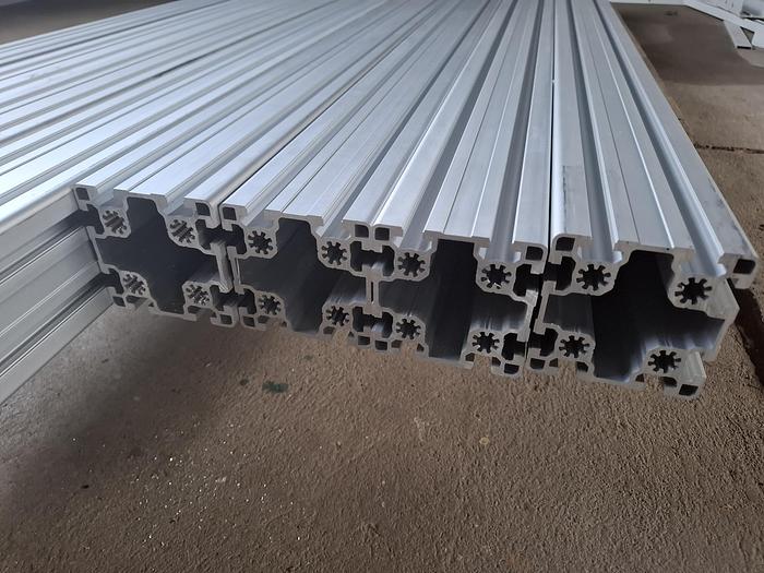 Gebraucht Aluminiumprofil, 50m, nur € 25/m, 90x90 L B Typ Nut 10 leicht, , gebraucht-Top