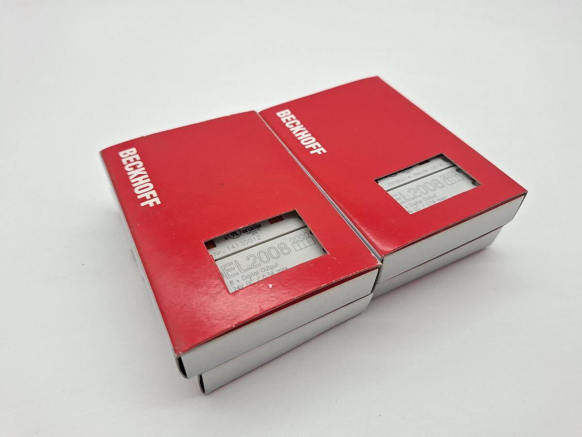 4 Stück Digitales Ausgangsmodul 8-Kanal 24 V DC, EL2008, Beckhoff, neu