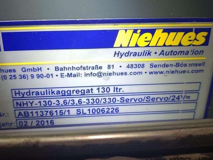 Gebraucht Hydraulikaggregat, 330 bar, 10 Kreise, 2 Servomotorpumpen, 130L, Niehues, gebraucht-Top