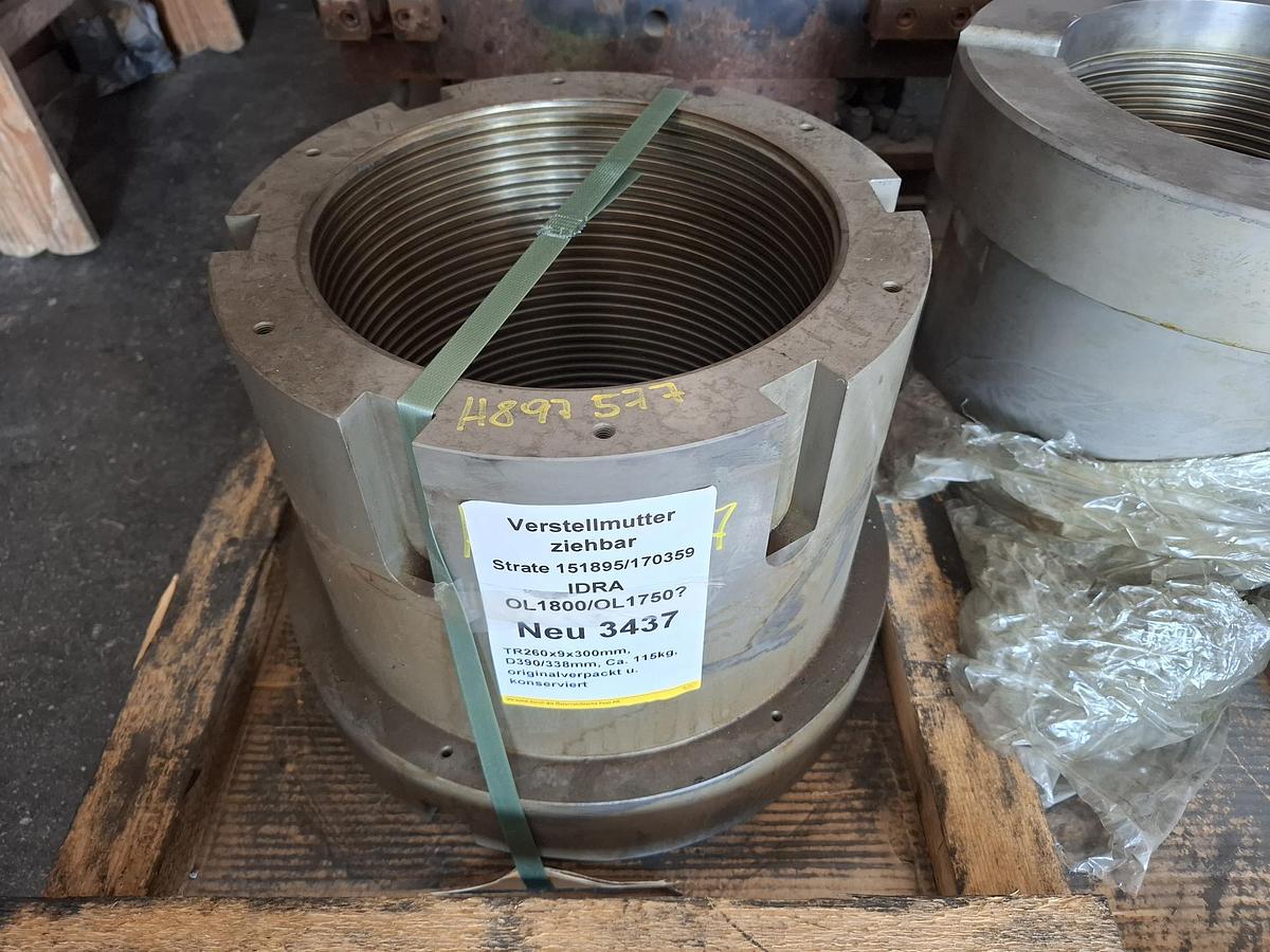 Verstellmutter für Druckgussmaschine IDRA OL1800, ziehbar, TR260x9, 170359, Idra, neu